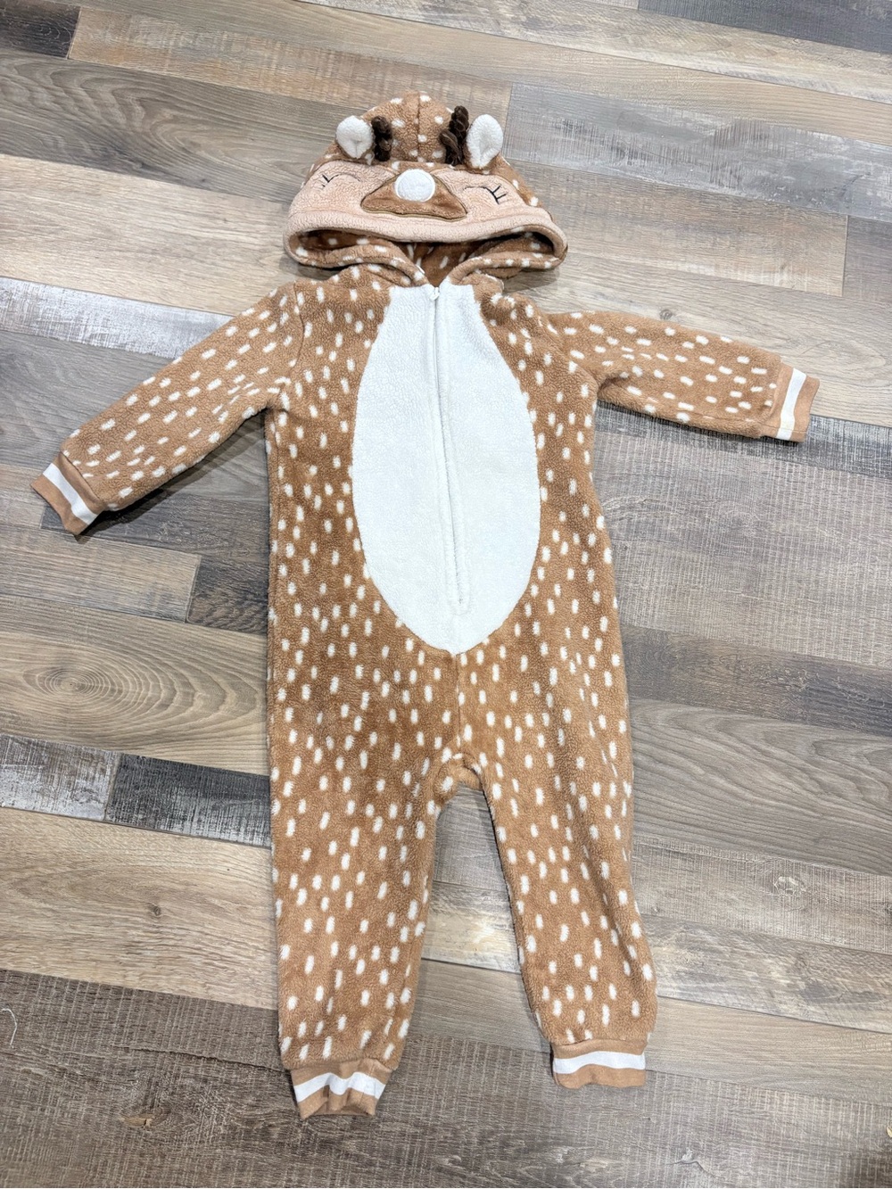Kids Brown Fawn Hooded Costume One-Piece